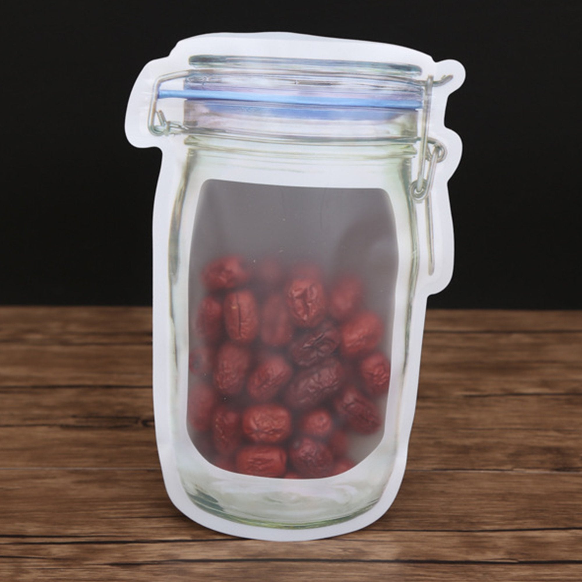 1075 Reusable Airtight Seal Plastic Food Storage Mason Jar Zipper (1000ml) - SkyShopy 1075 Reusable Airtight Seal Plastic Food Storage Mason Jar Zipper (1000ml) - SkyShopy